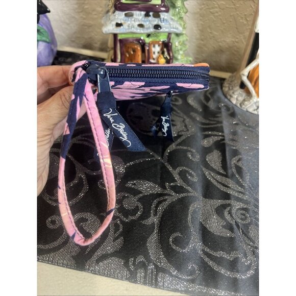Vera Bradley Loves Me Pink, Orange, And Blue Floral Wristlet Wallet - Picture 4 of 9
